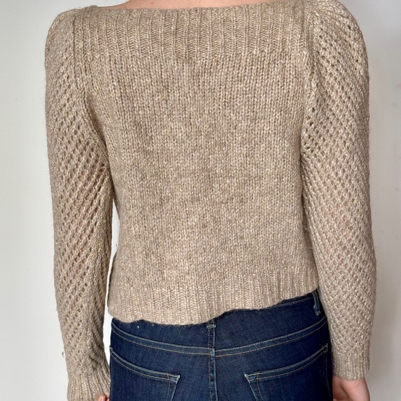 LOVESHACKFANCY ROSIE PULLOVER SWEATER GOLD SPARKLE - Picture 2 of 6